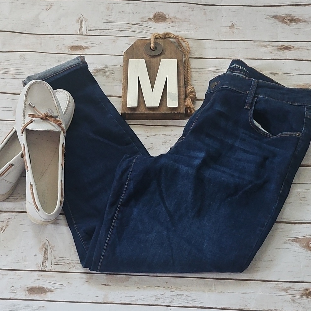 Old Navy Rockstar Mid-Rise Dark Blue Skinny Jeans